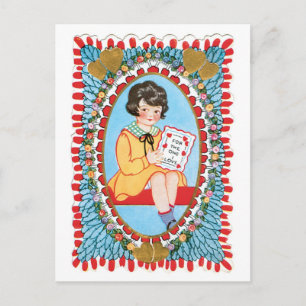 Antique Valentine Helg Vykort