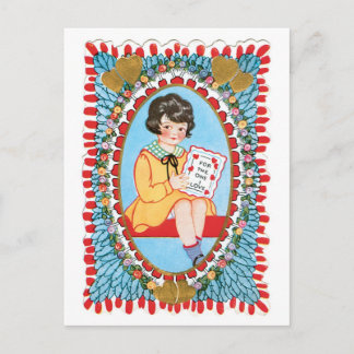 Antique Valentine Helg Vykort
