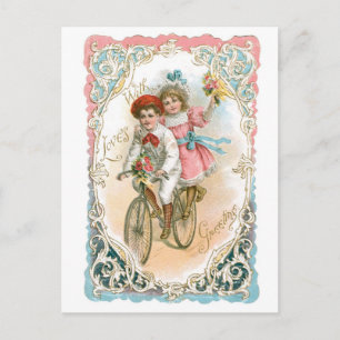 Antique Valentine Helg Vykort