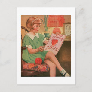 Antique Valentine Helg Vykort