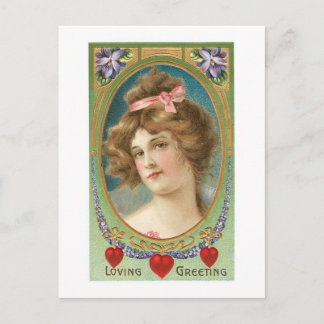 Antique Valentine Helg Vykort