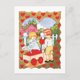 Antique Valentine Helg Vykort