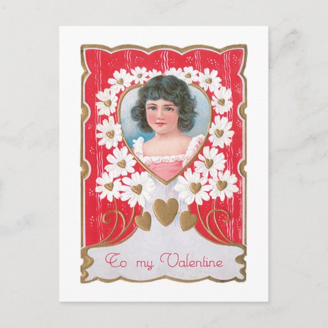 Antique Valentine Helg Vykort (Framsida)