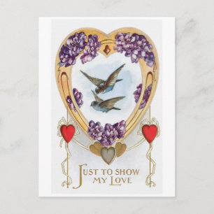 Antique Valentine Helg Vykort
