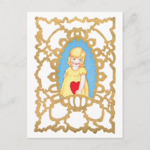 Antique Valentine Helg Vykort