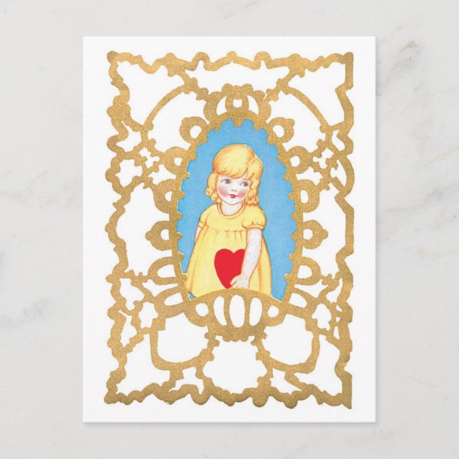 Antique Valentine Helg Vykort (Framsida)