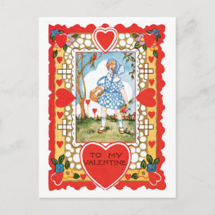 Antique Valentine Helg Vykort