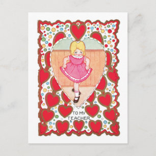 Antique Valentine Helg Vykort