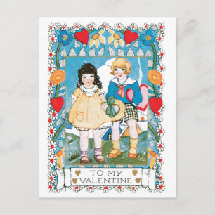 Antique Valentine Helg Vykort