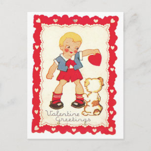 Antique Valentine Helg Vykort