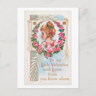Antique Valentine Helg Vykort
