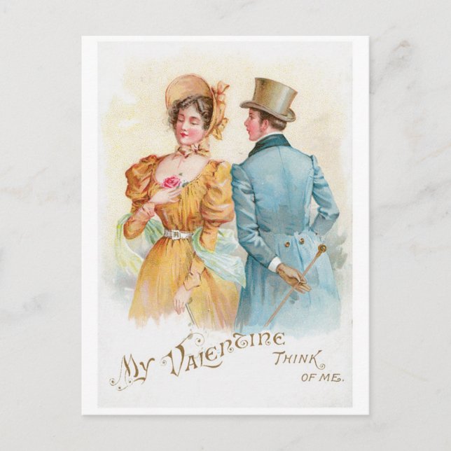 Antique Valentine Helg Vykort (Framsida)