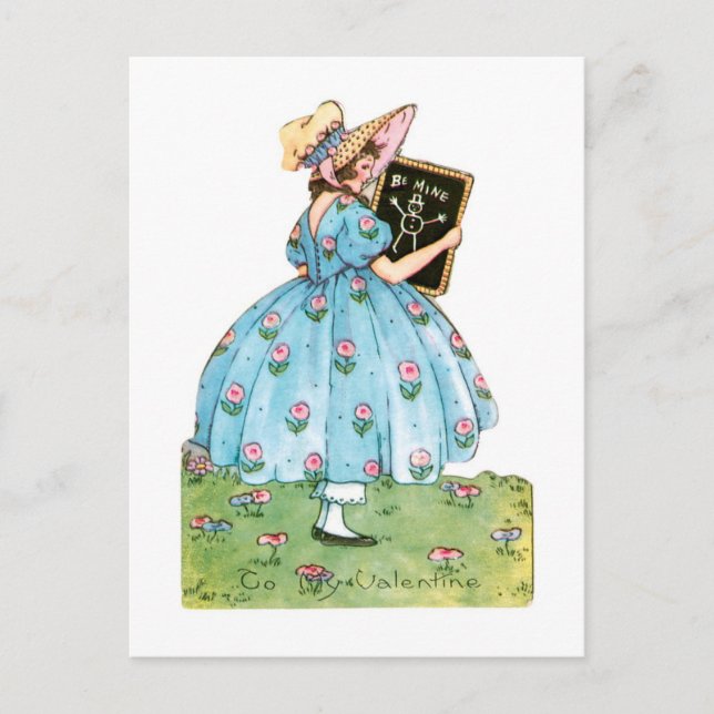 Antique Valentine Helg Vykort (Framsida)