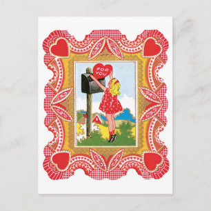 Antique Valentine Helg Vykort