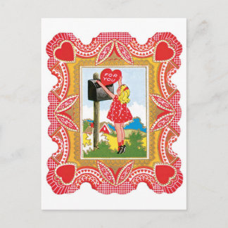Antique Valentine Helg Vykort