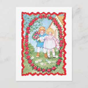 Antique Valentine Helg Vykort
