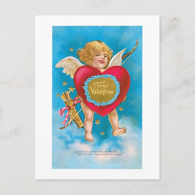 Antique Valentine Helg Vykort (Framsida)