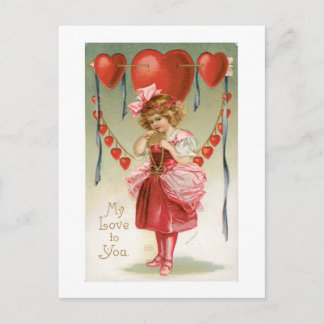 Antique Valentine Helg Vykort