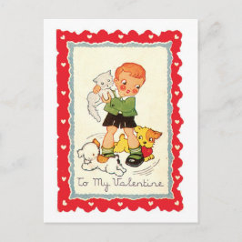 Antique Valentine Helg Vykort