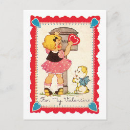 Antique Valentine Helg Vykort