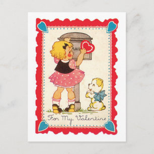 Antique Valentine Helg Vykort
