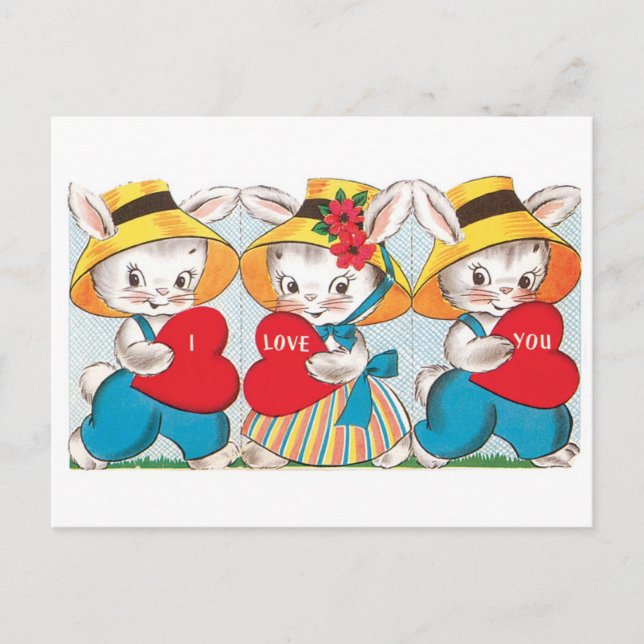Antique Valentine Helg Vykort (Framsida)