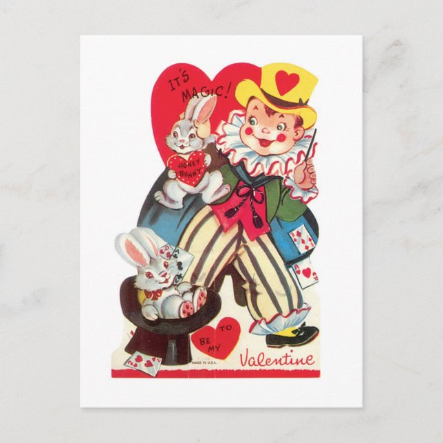 Antique Valentine Helg Vykort (Framsida)