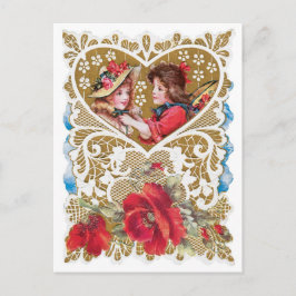Antique Valentine Helg Vykort