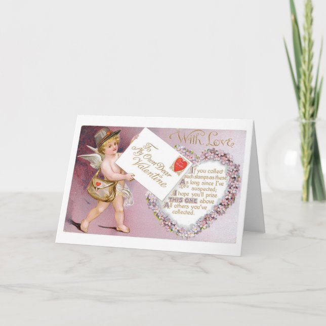 Antique Valentine Helgkort (Framsida)