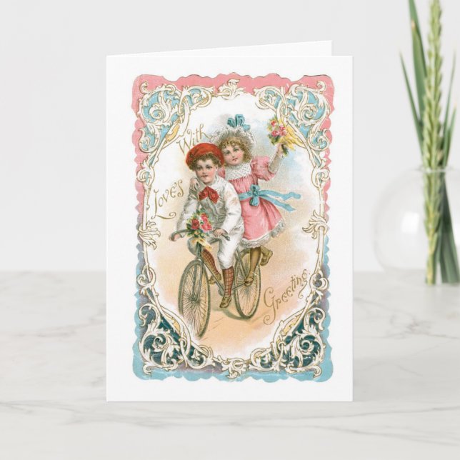 Antique Valentine Helgkort (Framsida)