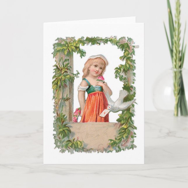 Antique Valentine Helgkort (Framsida)