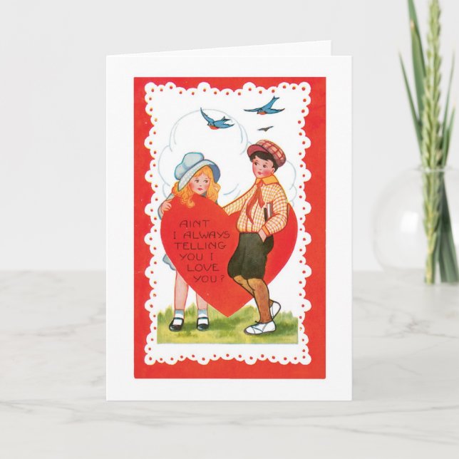 Antique Valentine Helgkort (Framsida)