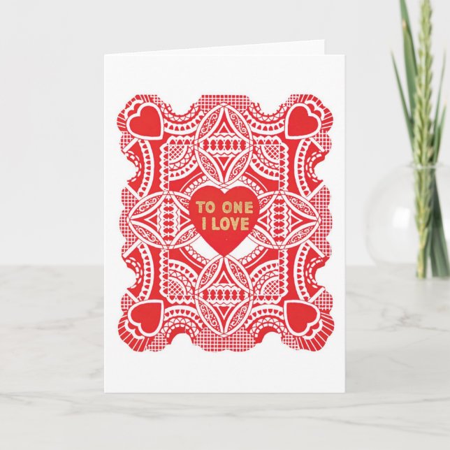 Antique Valentine Helgkort (Framsida)