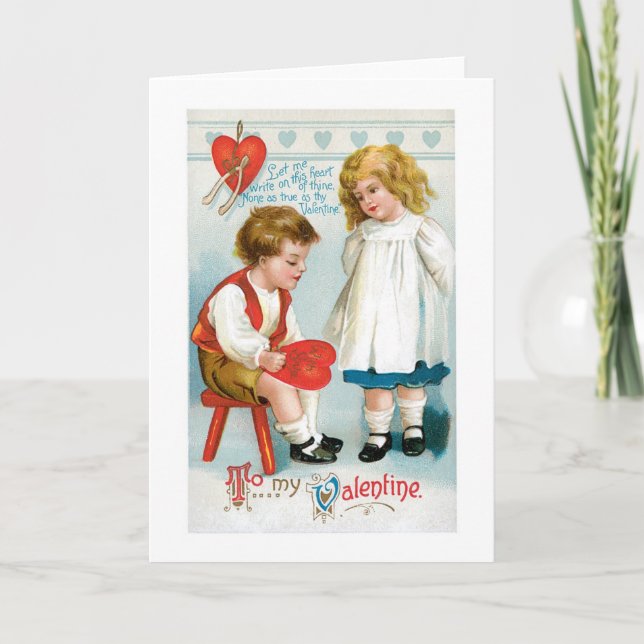 Antique Valentine Helgkort (Framsida)