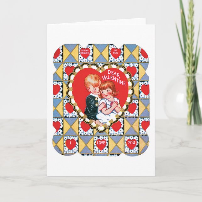Antique Valentine Helgkort (Framsida)