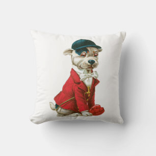Antique Valentine Hund Kudde