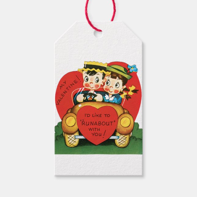Antique Valentine par Heart Presentetikett (Framsidan)