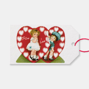Antique Valentine par Heart Presentetikett