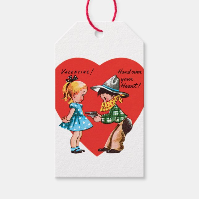 Antique Valentine par Heart Presentetikett (Framsidan)