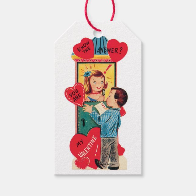 Antique Valentine Presentetikett (Framsidan)