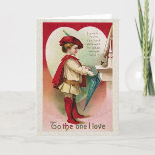 Antique Valentine "Till den i kärlek" Helgkort