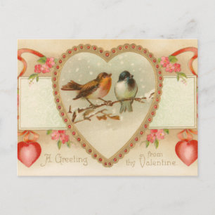 Antique Valentine-vykort Helg Vykort