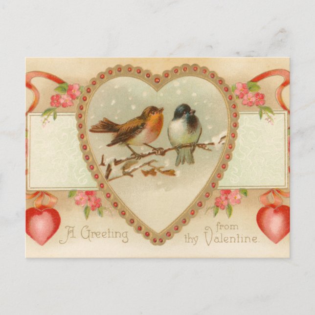 Antique Valentine-vykort Helg Vykort (Framsida)