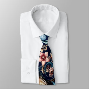 Antique Vår blommor och Butterflies Slips