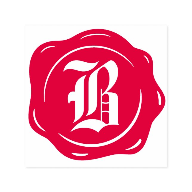 Antique Vax Seal Monogram Classic Initial Brev Självfärgande Stämpel (Design)