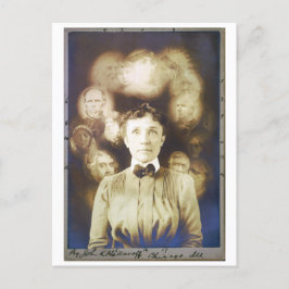 Antique Victorian Black & White Spirit Photograph Vykort