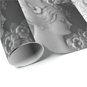 Antique victorian Cameo silhouette Presentpapper