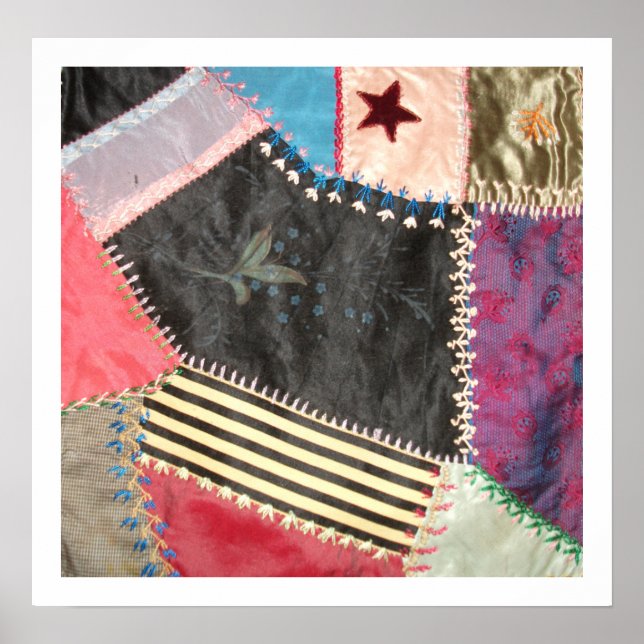 Antique Victorian Crazy Quilt Poster (Framsidan)