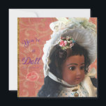Antique Victorian Doll Greeting Card Julkort<br><div class="desc">Tell a special "girl" of any age she's a living doll with our sweet flat greeting card. The reverse can be personalized with the recipient's name and the text is fully customizable to make this a birthday, valentine, or friendship card – bearing holiday and special occasion wishes, or expressions of...</div>