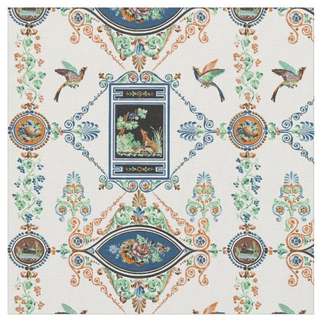 Antique Victorian Era Aesops Fable Mönster Skriv u Tyg (Närbild)